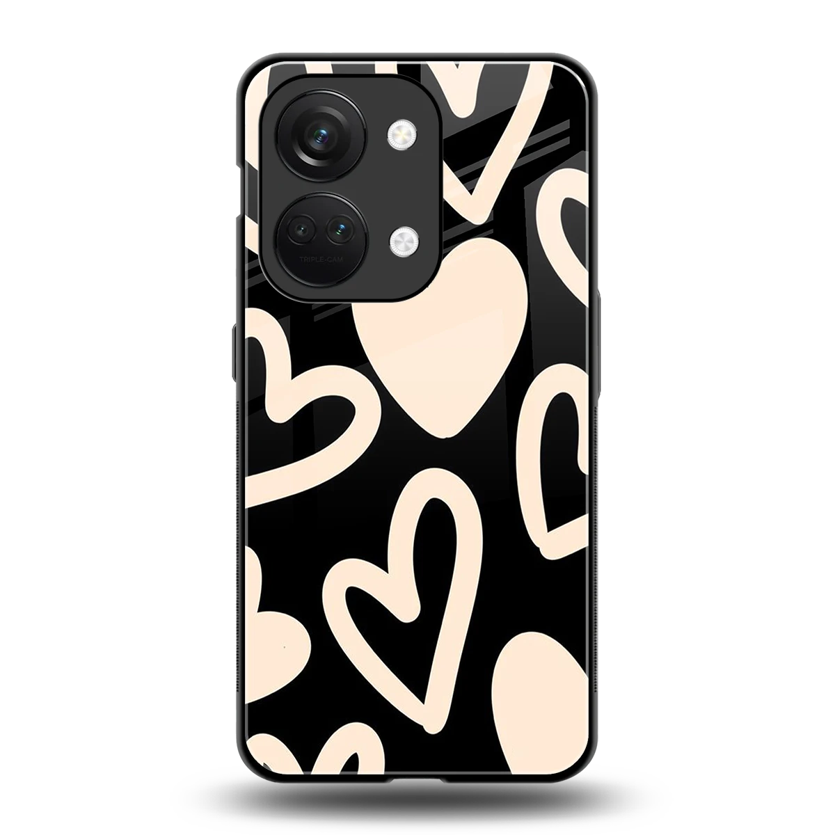 Eternal Hearts back phone cover | glass case for oneplus nord 3
