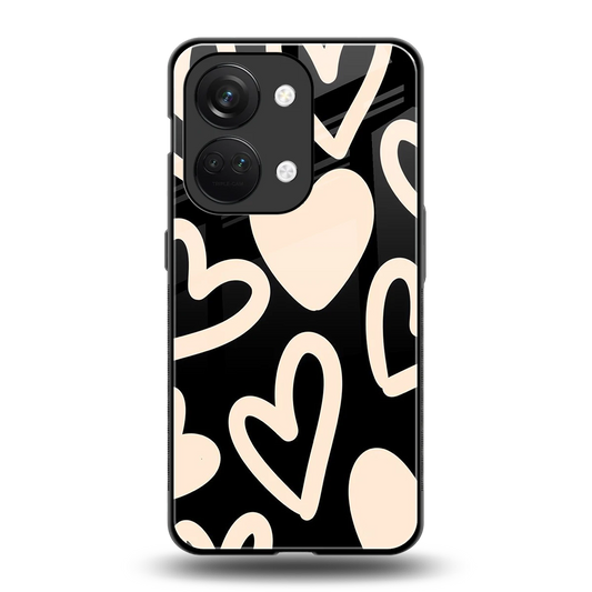 Eternal Hearts back phone cover | glass case for oneplus nord 3
