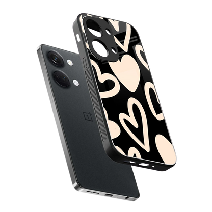 Eternal Hearts sleek oneplus nord 3 cover with tempered glass back and TPU edges