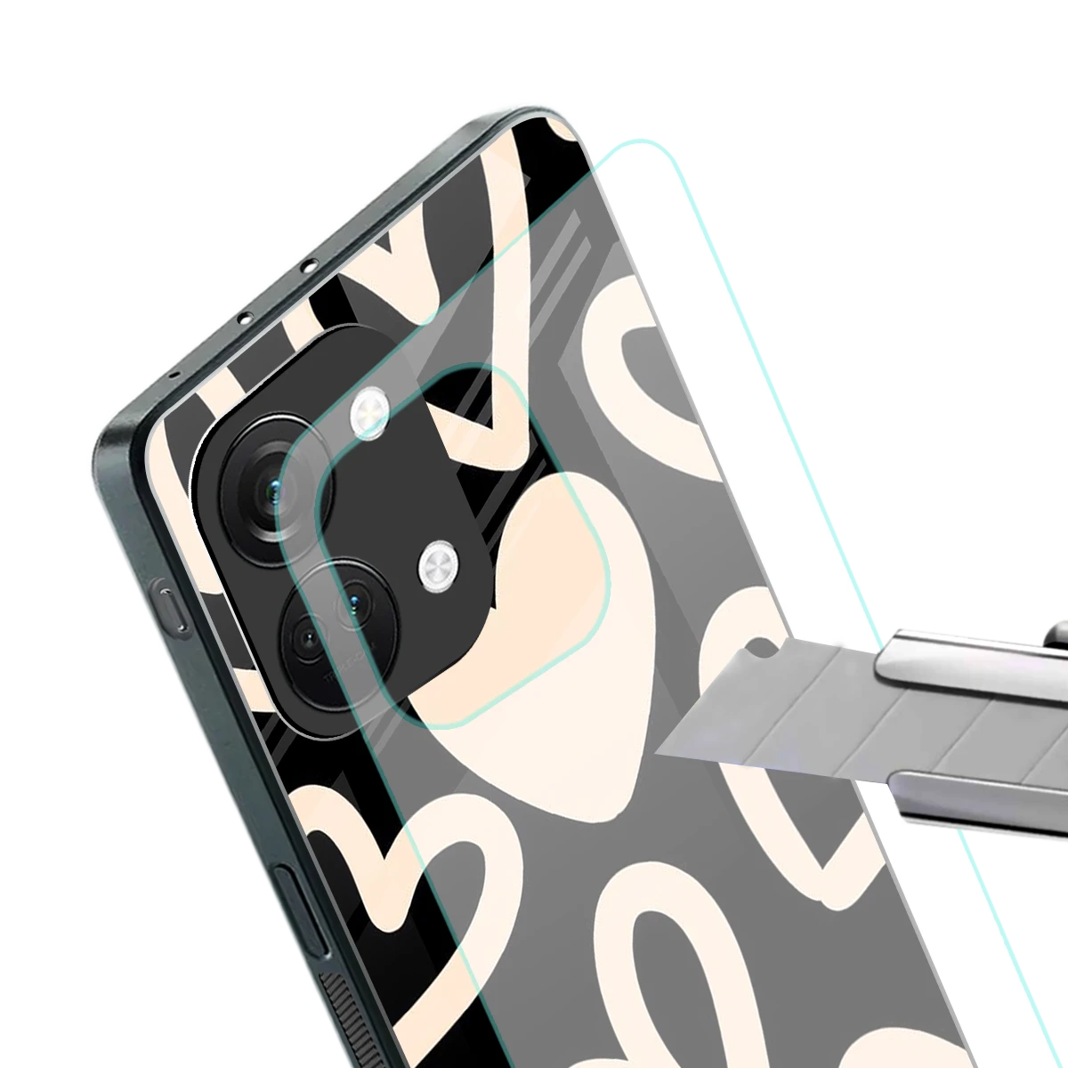 Eternal Hearts stylish phone case for oneplus nord 3 | glossy glass and slim fit