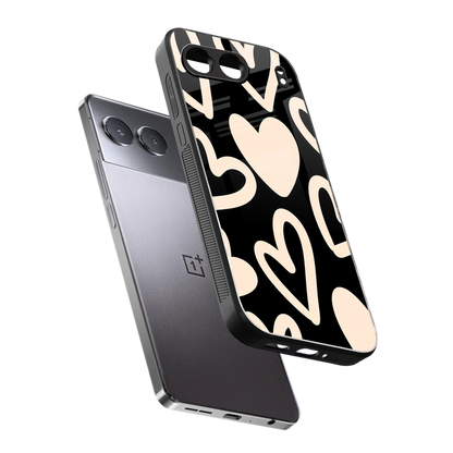 Eternal Hearts sleek oneplus nord 4 cover with tempered glass back and TPU edges