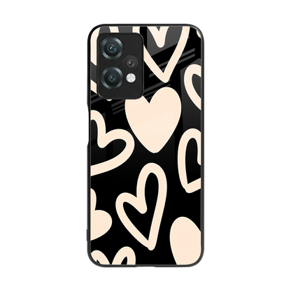 Eternal Hearts back phone cover | glass case for oneplus nord ce 2 lite
