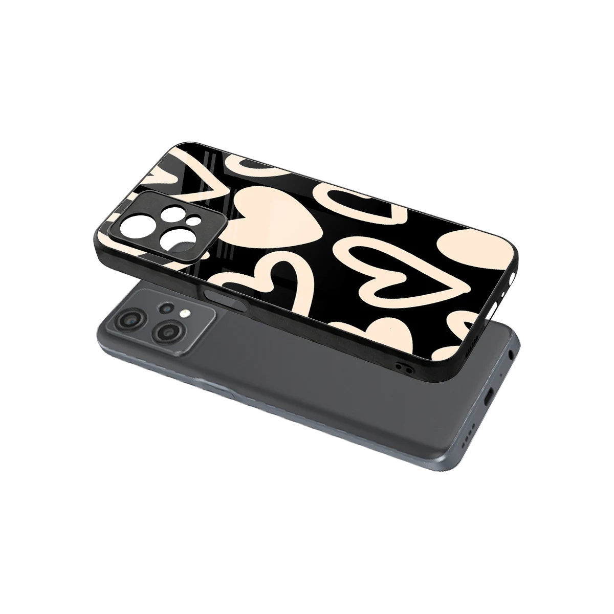 Eternal Hearts sleek oneplus nord ce 2 lite cover with tempered glass back and TPU edges