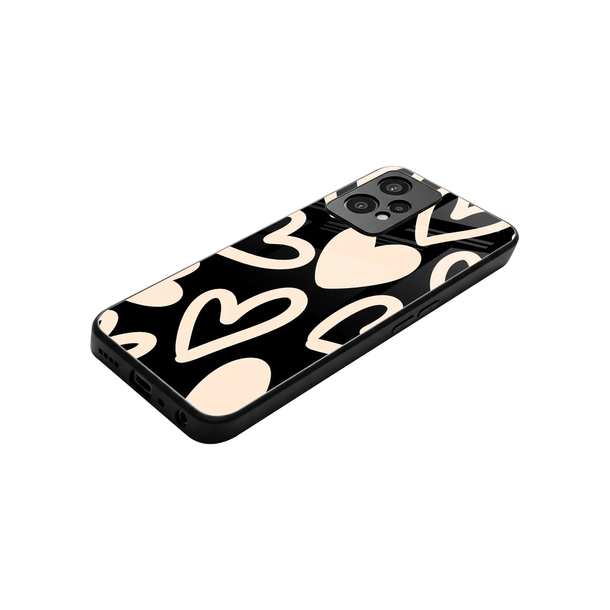 Eternal Hearts stylish phone case for oneplus nord ce 2 lite | glossy glass and slim fit