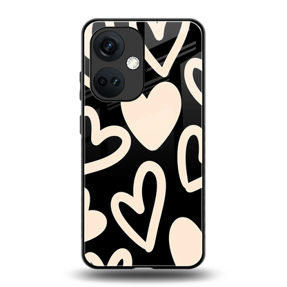 Eternal Hearts back phone cover | glass case for oneplus nord ce 3
