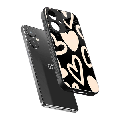 Eternal Hearts sleek oneplus nord ce 3 cover with tempered glass back and TPU edges