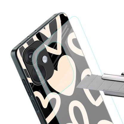 Eternal Hearts stylish phone case for oneplus nord ce 3 | glossy glass and slim fit