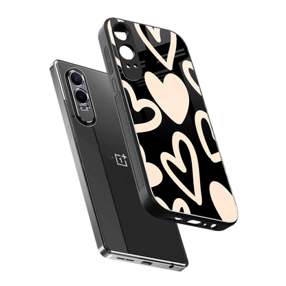 Eternal Hearts sleek oneplus nord ce 4 lite cover with tempered glass back and TPU edges