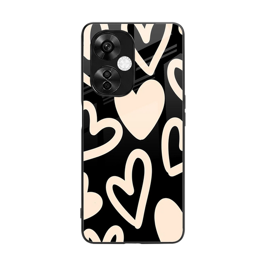 Eternal Hearts back phone cover | glass case for oneplus nord ce 3 lite
