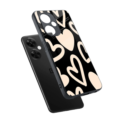 Eternal Hearts sleek oneplus nord ce 3 lite cover with tempered glass back and TPU edges