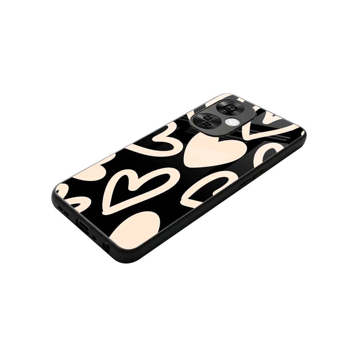 Eternal Hearts stylish phone case for oneplus nord ce 3 lite | glossy glass and slim fit
