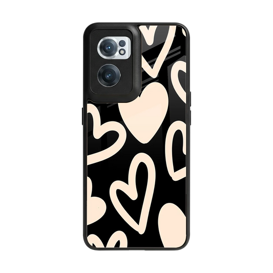 Eternal Hearts back phone cover | glass case for oneplus nord ce 2