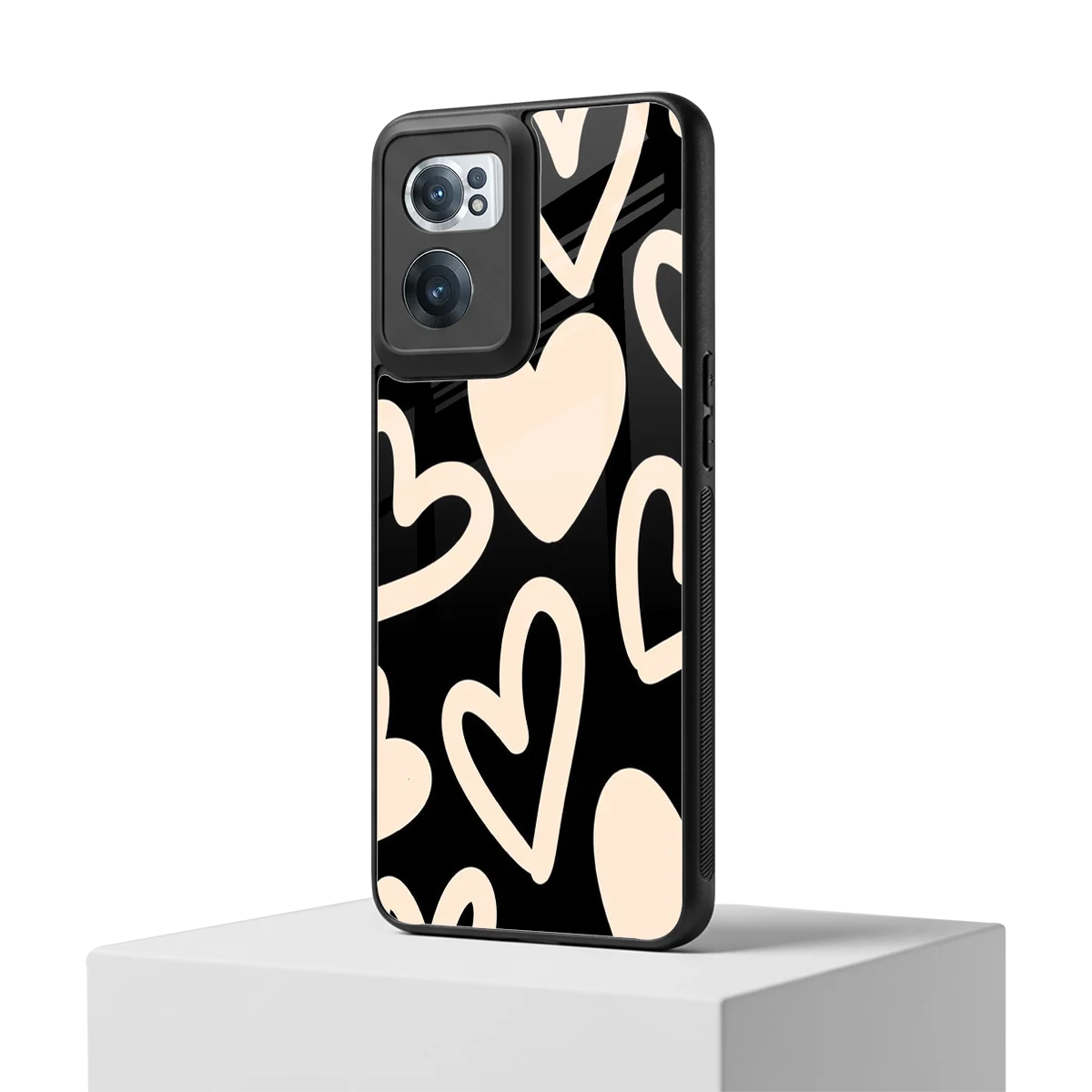 Eternal Hearts oneplus nord ce 2 mobile cover | shockproof glass phone case