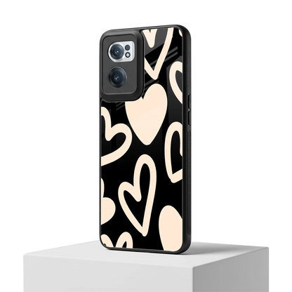 Eternal Hearts oneplus nord ce 2 mobile cover | shockproof glass phone case