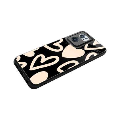 Eternal Hearts stylish phone case for oneplus nord ce 2 | glossy glass and slim fit