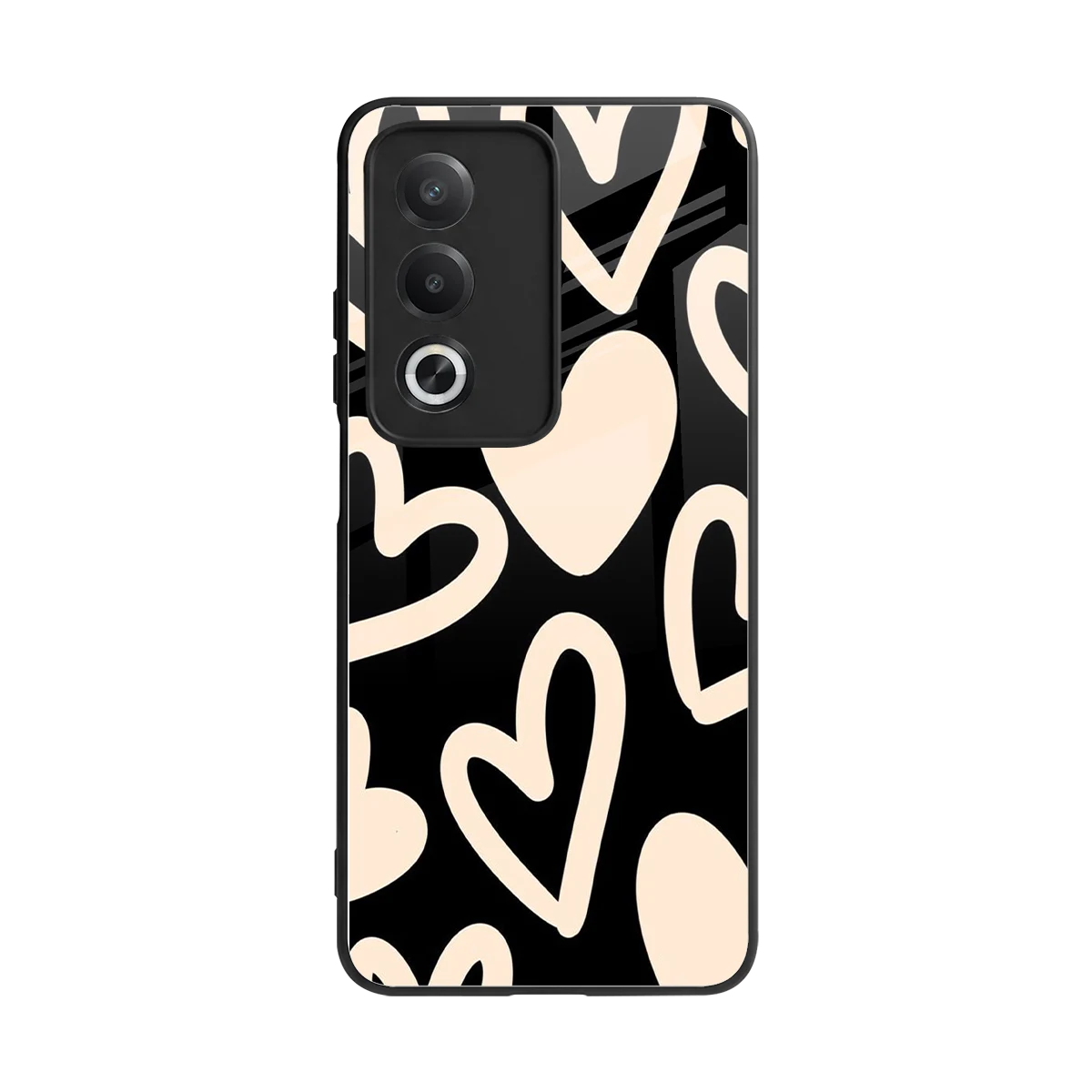 Eternal Hearts back phone cover | glass case for oppo a3 pro