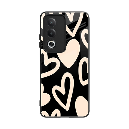 Eternal Hearts back phone cover | glass case for oppo a3 pro