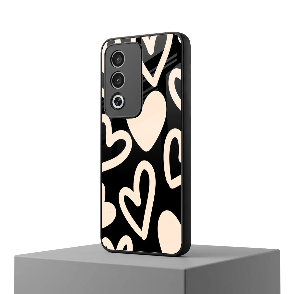 Eternal Hearts oppo a3 pro mobile cover | shockproof glass phone case