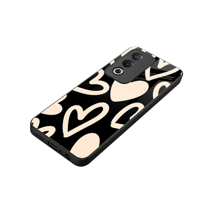 Eternal Hearts stylish phone case for oppo a3 pro | glossy glass and slim fit