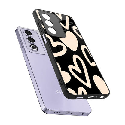 Eternal Hearts sleek oppo a3 pro cover with tempered glass back and TPU edges