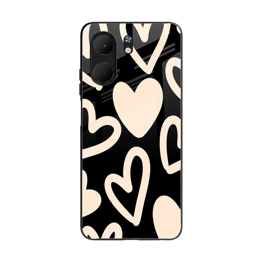 Eternal Hearts back phone cover | glass case for oppo a5x 5g
