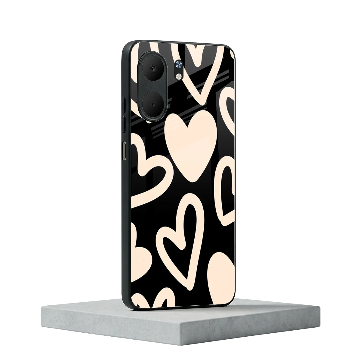 Eternal Hearts oppo a5x 5g mobile cover | shockproof glass phone case