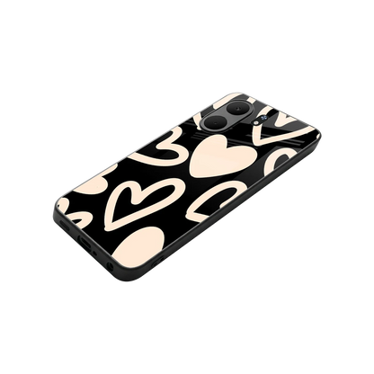 Eternal Hearts stylish phone case for oppo a5x 5g | glossy glass and slim fit