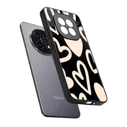 Eternal Hearts sleek oppo f29 pro 5g cover with tempered glass back and TPU edges