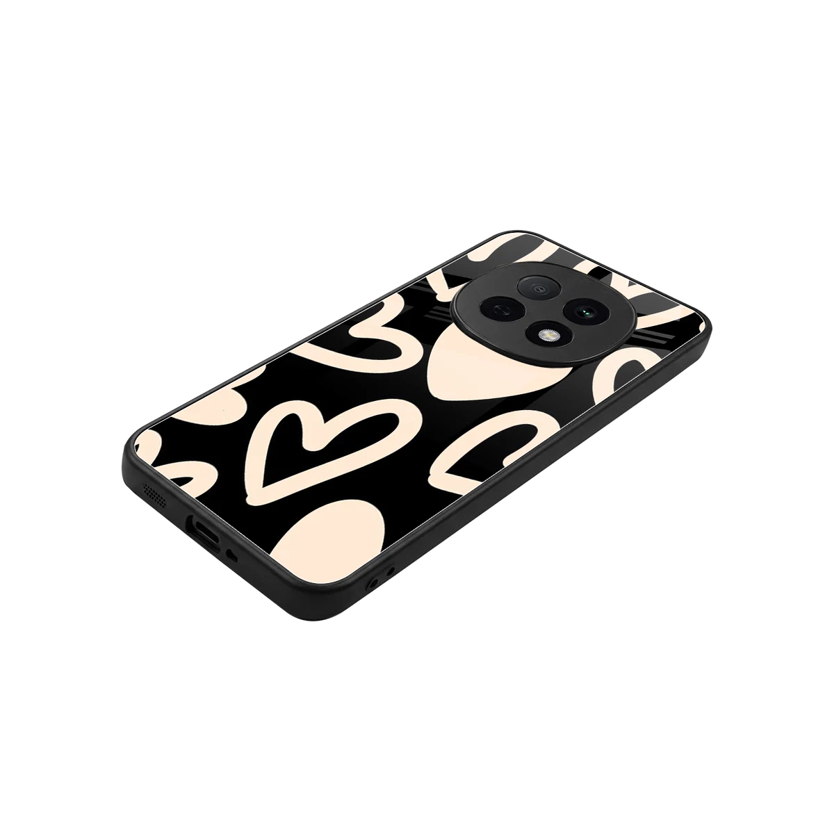 Eternal Hearts stylish phone case for oppo f29 pro 5g | glossy glass and slim fit