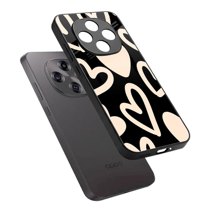 Eternal Hearts sleek oppo f31 pro 5g cover with tempered glass back and TPU edges