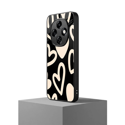 Eternal Hearts oppo f31 pro 5g mobile cover | shockproof glass phone case