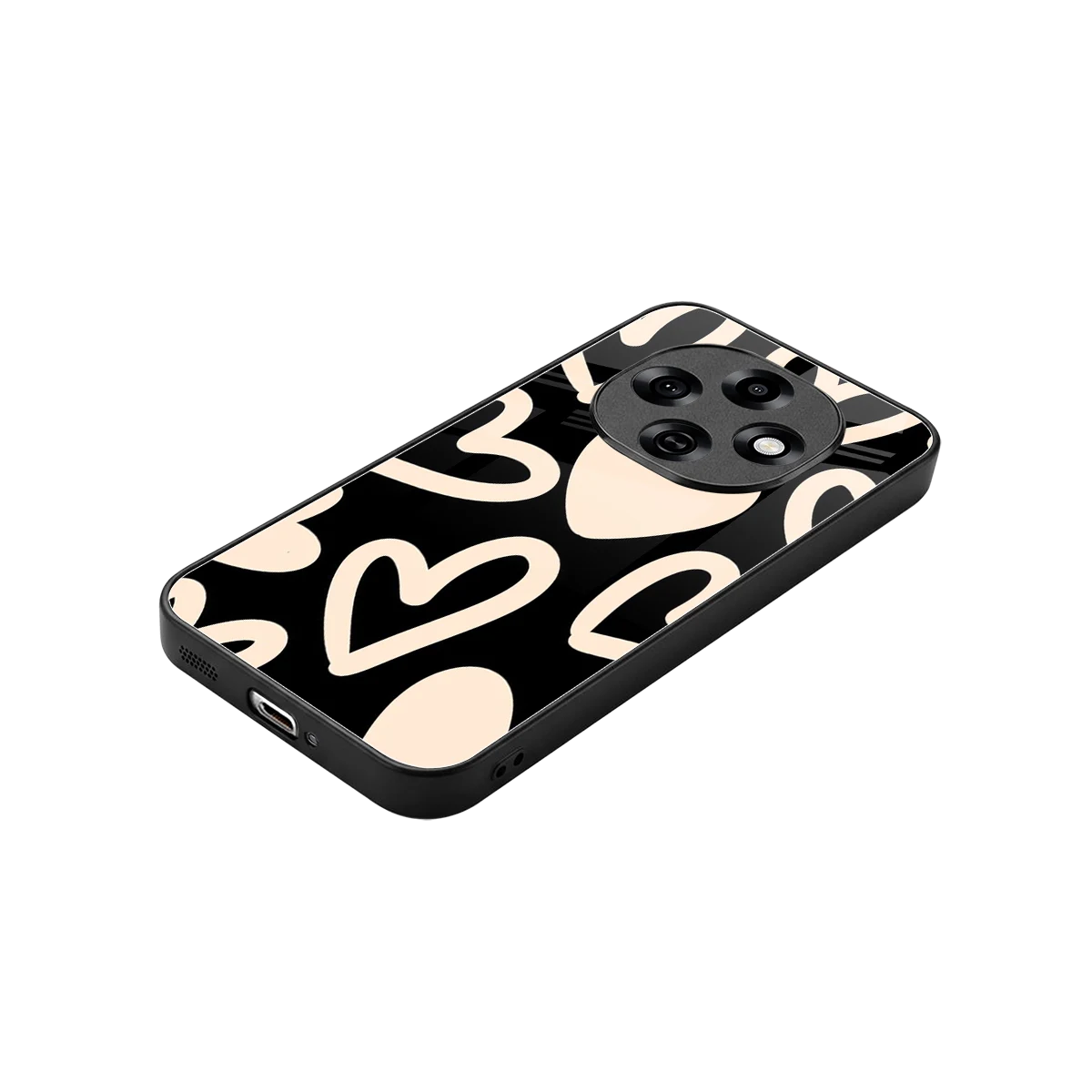 Eternal Hearts stylish phone case for oppo f31 pro 5g | glossy glass and slim fit