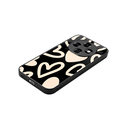 Eternal Hearts stylish phone case for oppo f31 pro 5g | glossy glass and slim fit