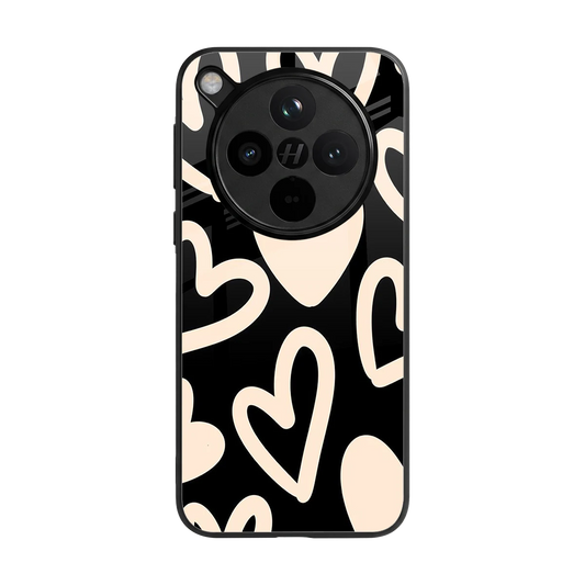 Eternal Hearts back phone cover | glass case for oppo find x8