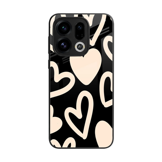 Eternal Hearts back phone cover | glass case for oppo find x9