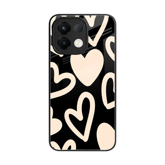 Eternal Hearts back phone cover | glass case for oppo k13 5g