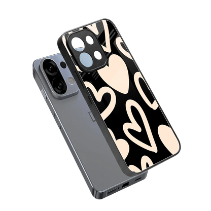Eternal Hearts sleek oppo k13 5g cover with tempered glass back and TPU edges