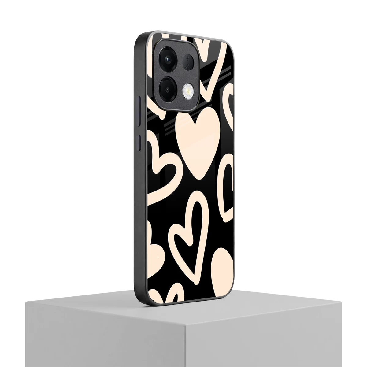 Eternal Hearts oppo k13 5g mobile cover | shockproof glass phone case
