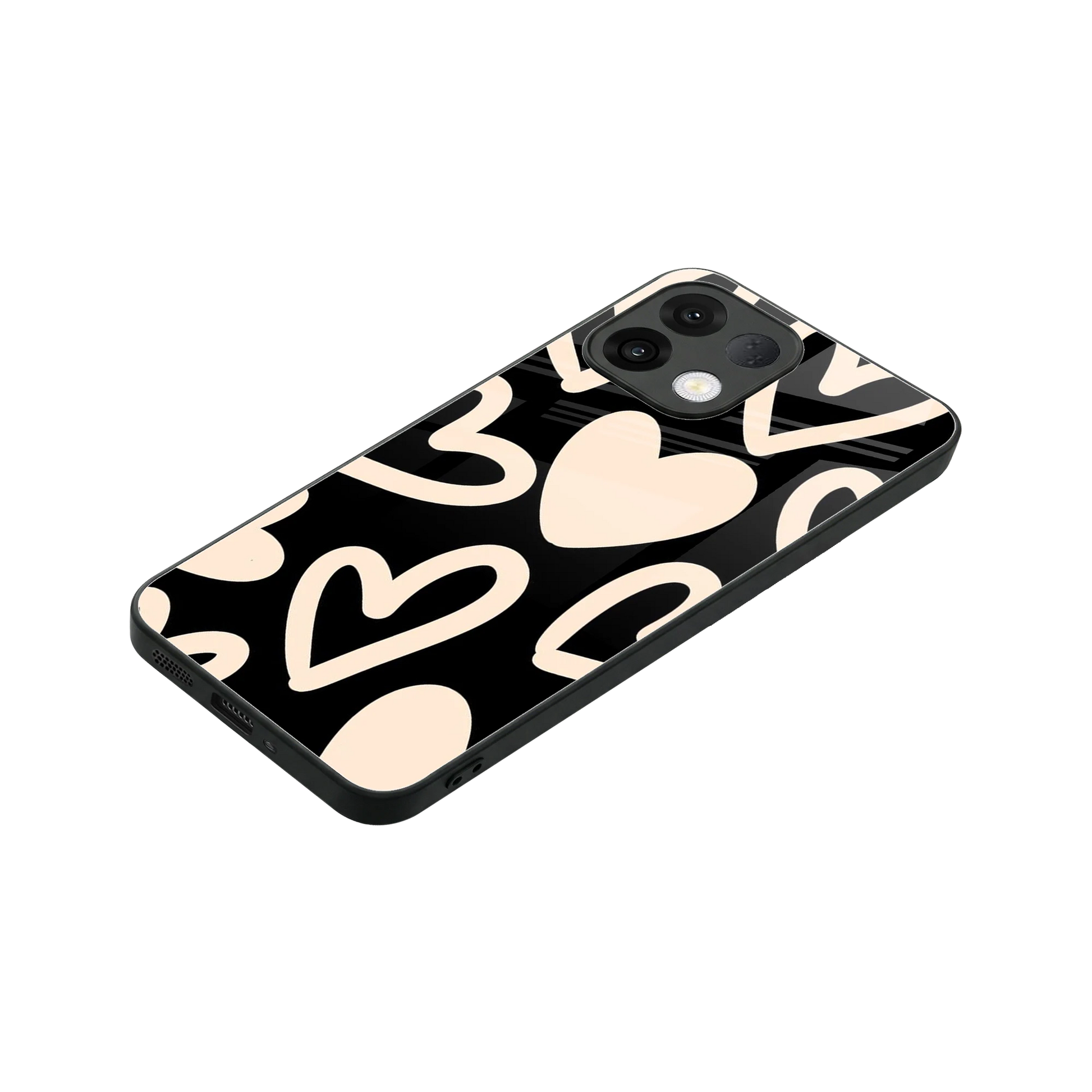 Eternal Hearts stylish phone case for oppo k13 5g | glossy glass and slim fit
