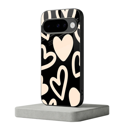 Eternal Hearts google pixel 10 mobile cover | shockproof glass phone case