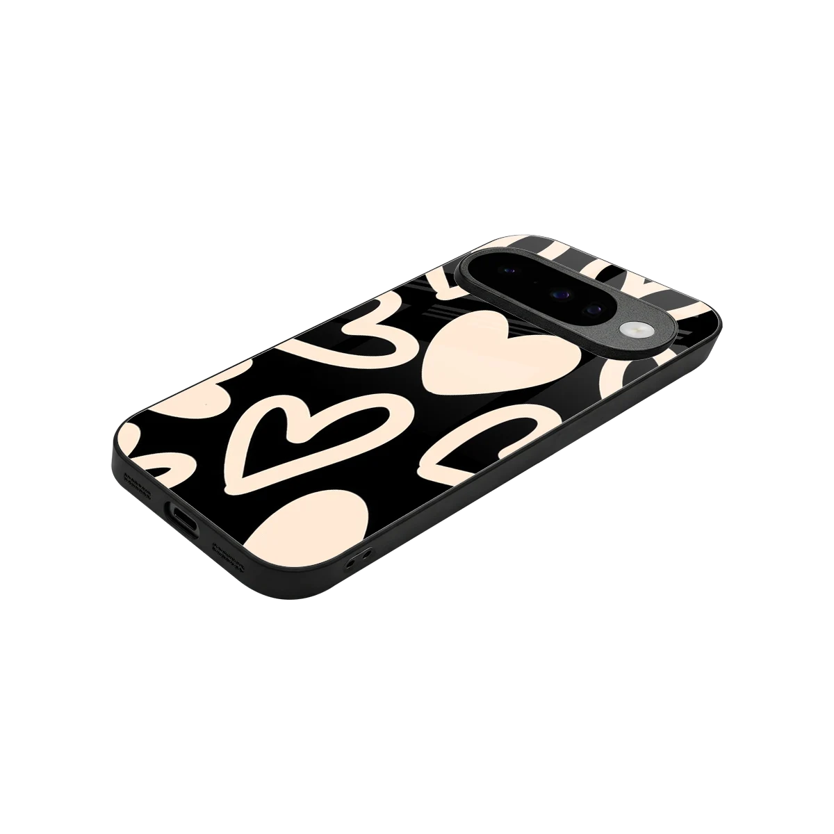 Eternal Hearts stylish phone case for google pixel 10 | glossy glass and slim fit