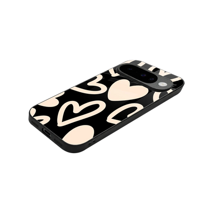 Eternal Hearts stylish phone case for google pixel 10 | glossy glass and slim fit