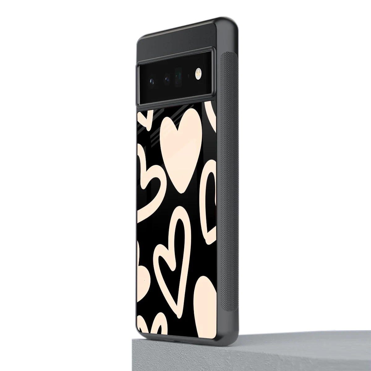 Eternal Hearts stylish phone case for google pixel 6 pro | glossy glass and slim fit