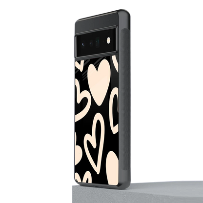 Eternal Hearts stylish phone case for google pixel 6 pro | glossy glass and slim fit