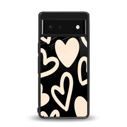 Eternal Hearts back phone cover | glass case for google pixel 6a