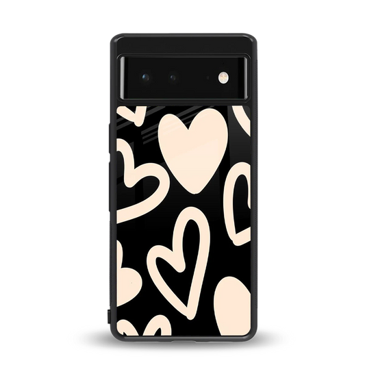 Eternal Hearts back phone cover | glass case for google pixel 6a