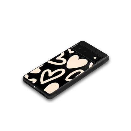 Eternal Hearts google pixel 6a mobile cover | shockproof glass phone case