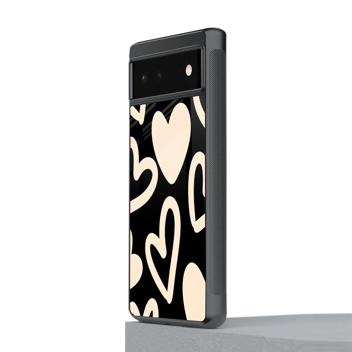Eternal Hearts stylish phone case for google pixel 6a | glossy glass and slim fit