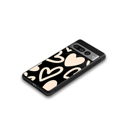 Eternal Hearts google pixel 7 pro mobile cover | shockproof glass phone case