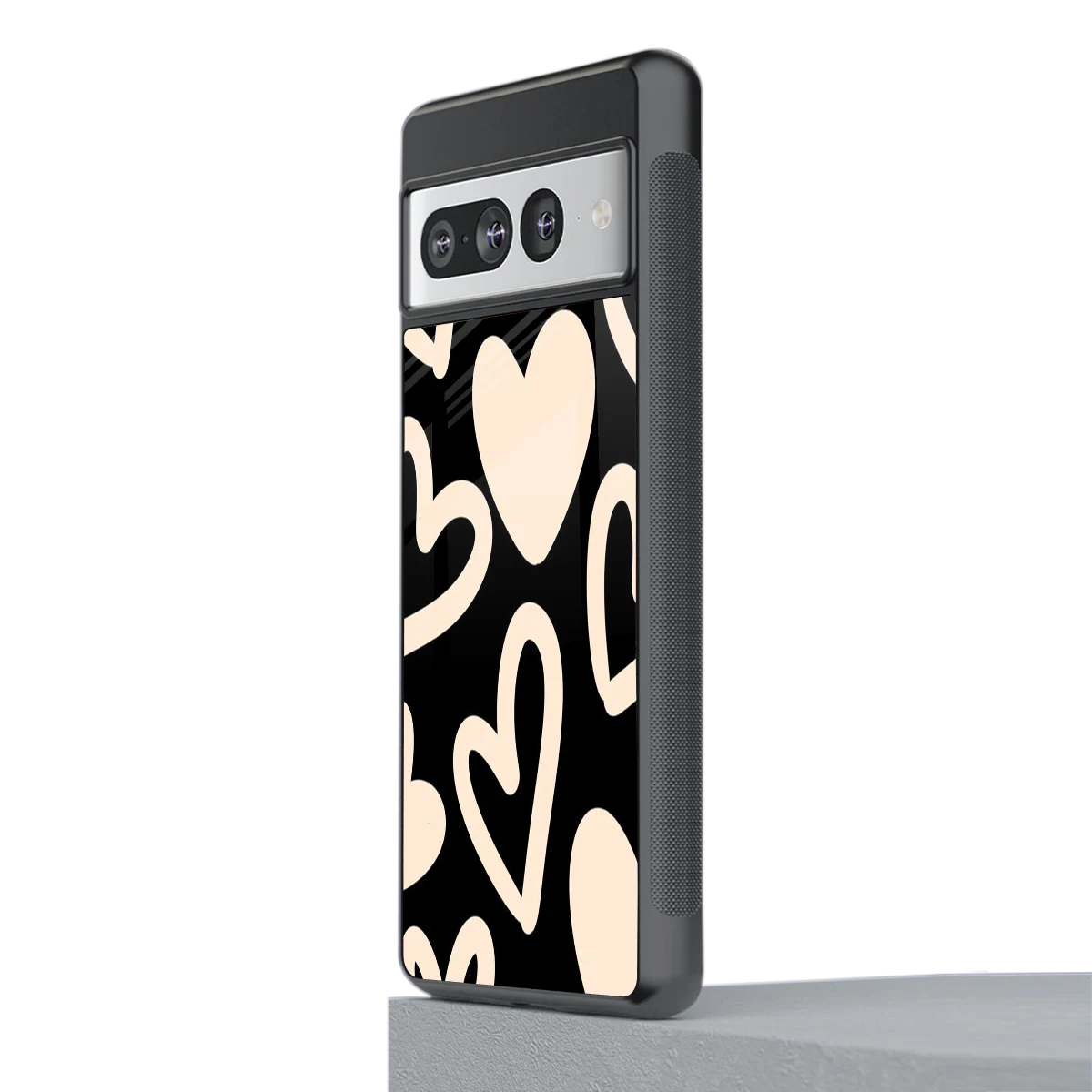 Eternal Hearts stylish phone case for google pixel 7 pro | glossy glass and slim fit